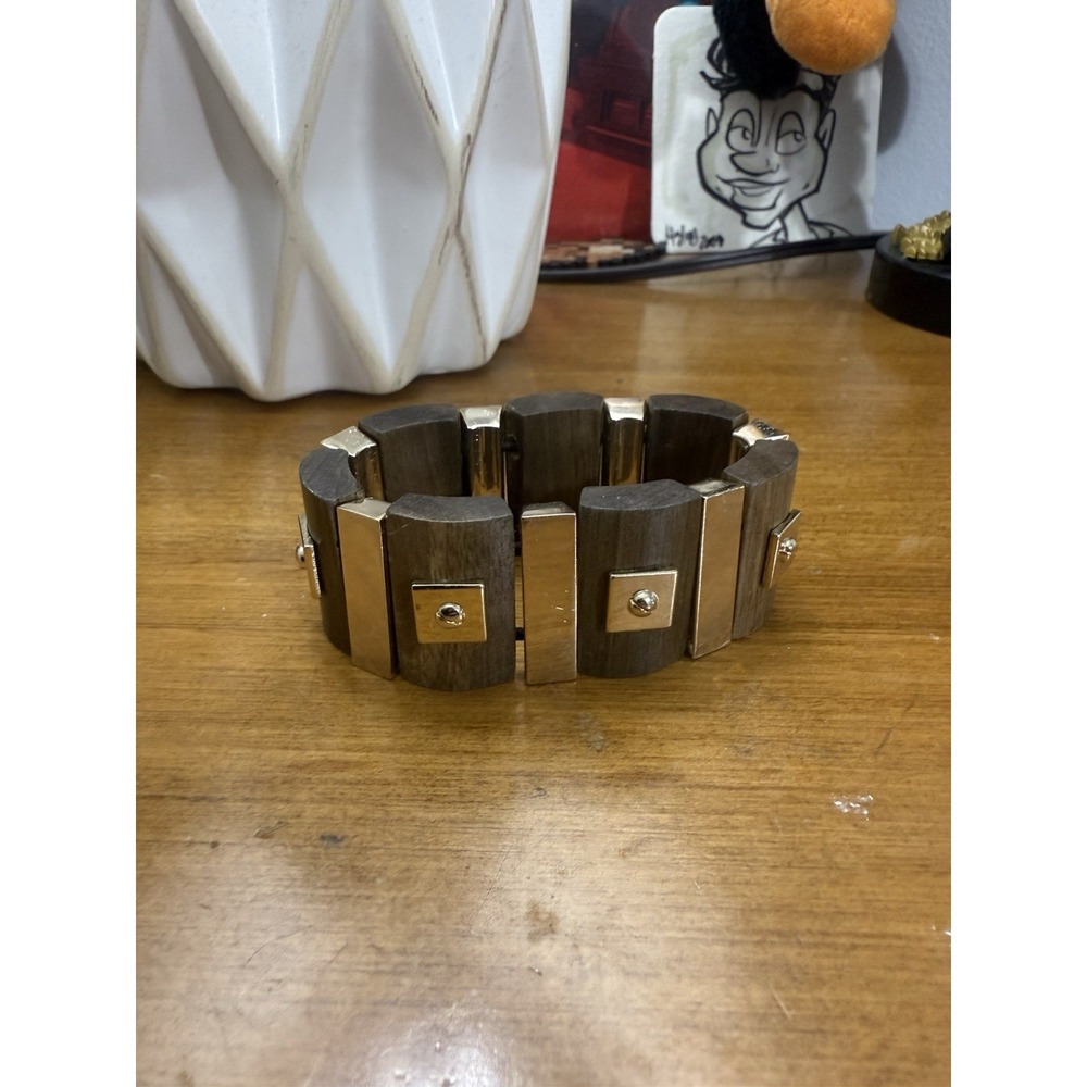 Unique wooden and metal bracelet - Picture 2 of 4